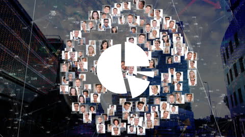 Global Networking Concept with Diverse Professionals in Cityscape