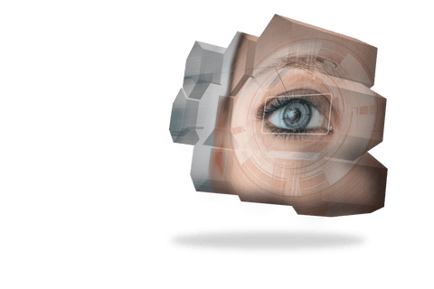 futuristic transparent eye features cyber digital interface - Download Free Stock Videos Pikwizard.com