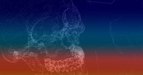 3D Human Skull with Plexus in Dark Digital Network - Download Free Stock Images Pikwizard.com
