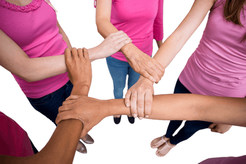 Women Joining Hands in Supportive Unity for Breast Cancer Awareness with Transparent Background - Download Free Stock Videos Pikwizard.com