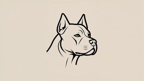 minimalist vector illustration of dog head profile - Download Free Stock Images Pikwizard.com