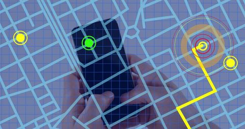 Navigation and gps interface with digital map overlay