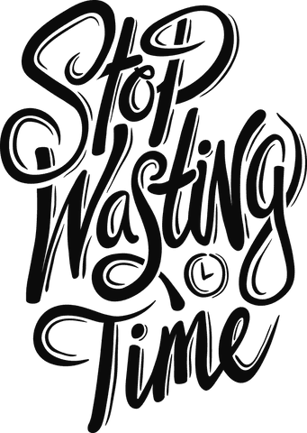 motivational calligraphy text 'stop wasting time' on transparent background - Download Free Stock Videos Pikwizard.com