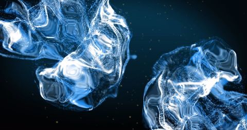 Glowing Abstract Orbs Floating in Serene Blue Space - Download Free Stock Images Pikwizard.com
