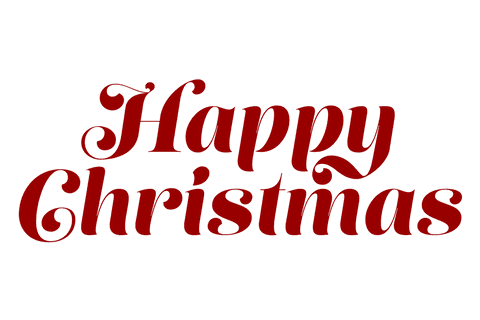 Happy christmas text on transparent background media asset