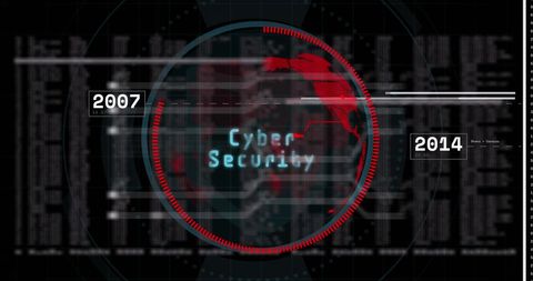 Cyber Security Digital Interface with Global Data Processing Elements - Download Free Stock Images Pikwizard.com