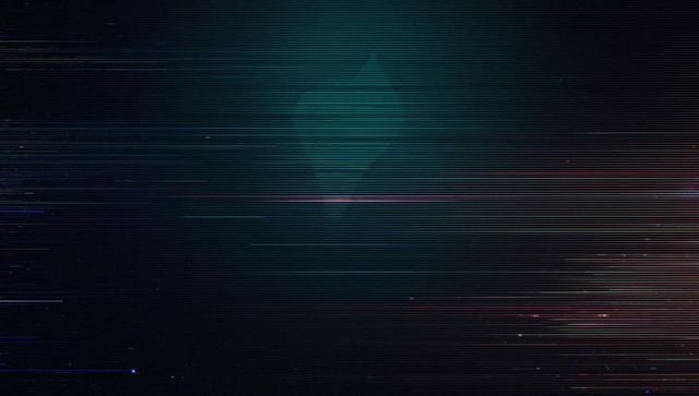 Futuristic Abstract Glitch with Cyan Diamond Vaporwave Art