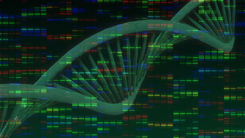 Complex DNA Sequencing Matrix with Digital Data Visualization