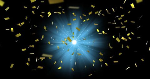 Radiant Party Celebration with Confetti on Dark Background - Download Free Stock Images Pikwizard.com