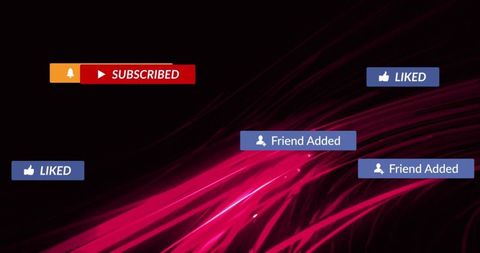 social media engagement reactions with abstract red streaks - Download Free Stock Images Pikwizard.com