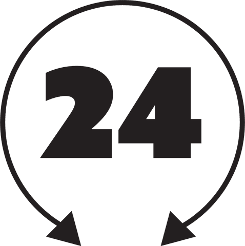 24 Hour Service Icon with Arrows on Transparent Background - Download Free Stock Videos Pikwizard.com