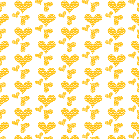Vibrant Yellow Hearts Seamless Pattern on Transparent Background - Download Free Stock Videos Pikwizard.com