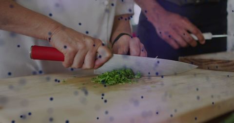 Chef Chopping Vegetables with DNA Digital Overlay - Download Free Stock Images Pikwizard.com
