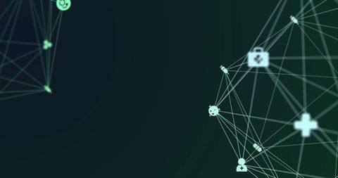Abstract Technology Network with Medical Icons - Download Free Stock Images Pikwizard.com
