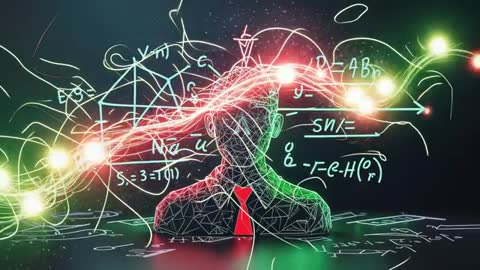 Futuristic AI Concept with Neon Links and Digital Innovations