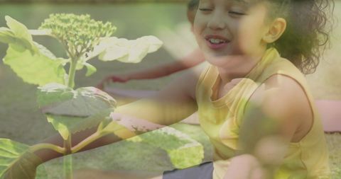 Diverse Schoolgirls Enjoying Outdoor Yoga and Nature