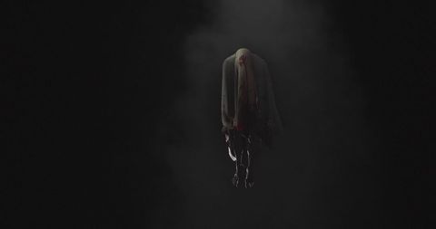 Mysterious Ghostly Figure in Dark Mist