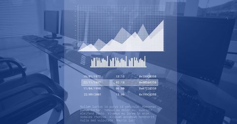Digital Data Processing with Analytics Chart in Modern Office - Download Free Stock Images Pikwizard.com
