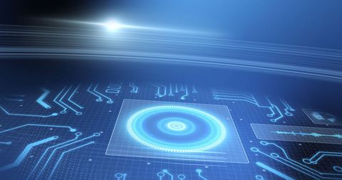 High-Tech Digital Interface with Blue Data Visualizations - Download Free Stock Images Pikwizard.com
