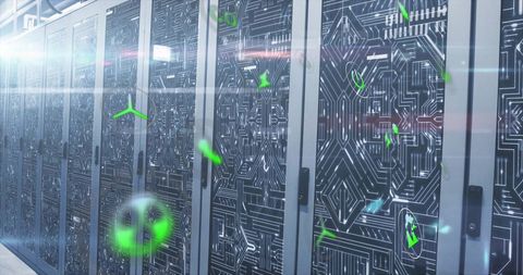 Eco-Friendly Digital Data Processing in Server Room - Download Free Stock Images Pikwizard.com