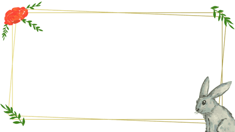 Elegant Transparent Golden Frame with Botanical Illustrations