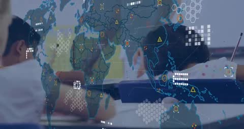 Education and Digital Transformation Concept in Classroom