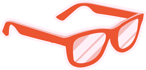 Vibrant Red Sunglasses with Pink Lenses on Transparent Background - Download Free Stock Videos Pikwizard.com