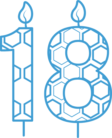 Transparent Blue 18th Birthday Candle Illustration - Download Free Stock Videos Pikwizard.com