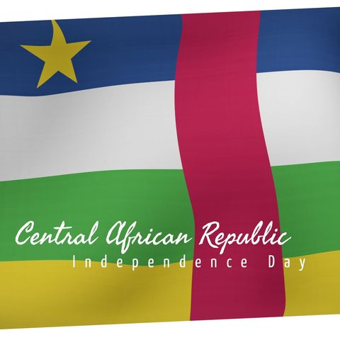 Central African Republic Flag Waving for Independence Day Celebration - Download Free Stock Templates Pikwizard.com