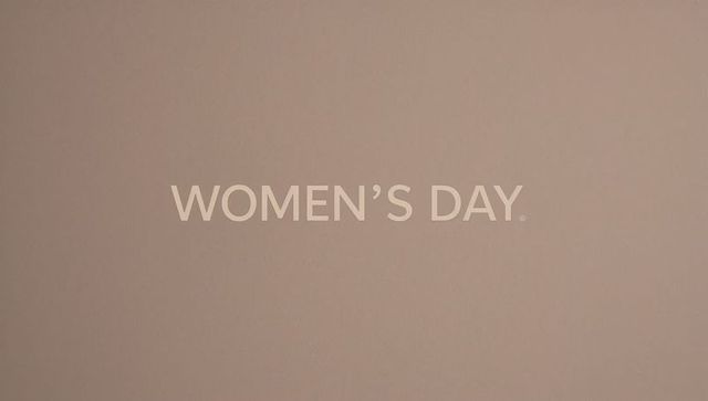 Minimal Beige Typography WOMEN'S DAY Centered Monochrome Poster for Feminine Campaign