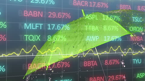 Digital Data Interface with Umbrella Background