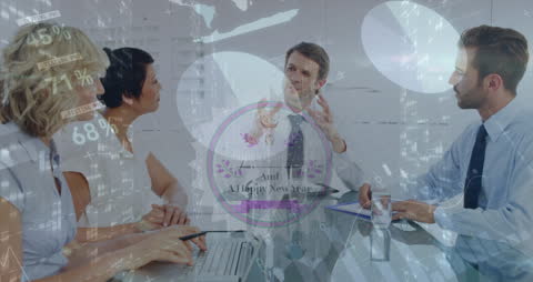 Diverse Team Analyzing Data with Futuristic Technology Interface