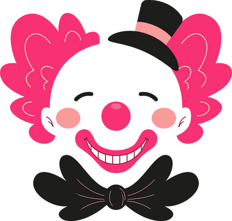 quirky red-nosed clown with black bow-tie on transparent background - Download Free Stock Videos Pikwizard.com