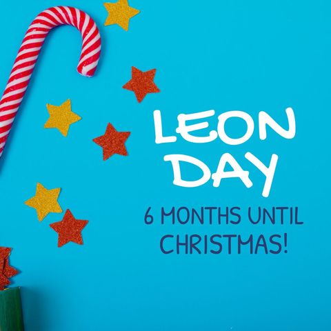 Leon Day Celebration Candy Cane and Stars Design - Download Free Stock Templates Pikwizard.com