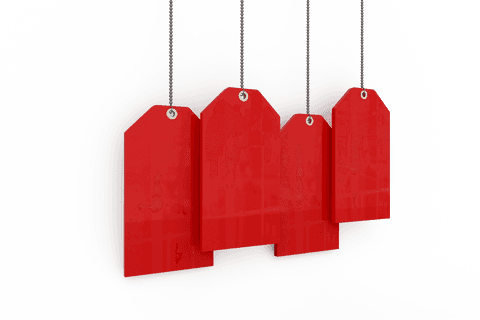 red hanging labels isolated on transparent background for retail - Download Free Stock Videos Pikwizard.com