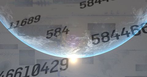 Futuristic Global Network with Mystical Numerical Interface