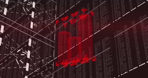 Digital Data Financial Graph with Red Arrows - Download Free Stock Images Pikwizard.com