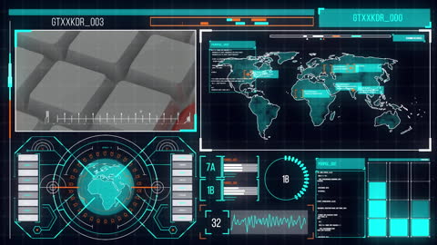 Digital Interface with Global Data and Interactive Elements