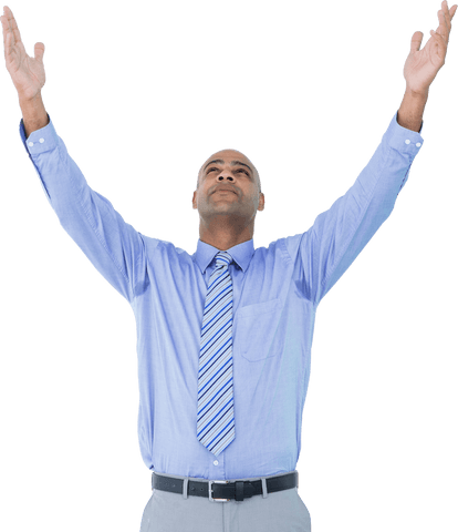 Businessman Reaching Upwards on Transparent Background - Download Free Stock Videos Pikwizard.com
