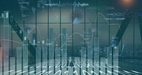 Global Financial Data and Business Statistics Over Cityscape - Download Free Stock Images Pikwizard.com