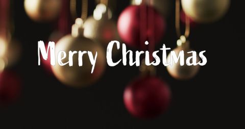 Festive Christmas Baubles with Holiday Greeting