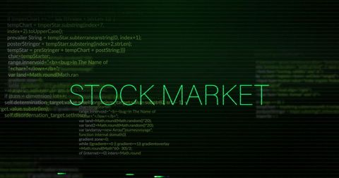 Stock Market Text with Digital Code Overlay - Download Free Stock Images Pikwizard.com