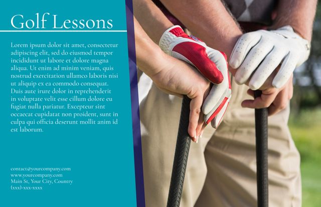 Perfect for promoting golf training programs, golf academies, and sports coaching services. Can be used in brochures, flyers, and websites to attract golf enthusiasts and emphasize expertise and personalized instruction.