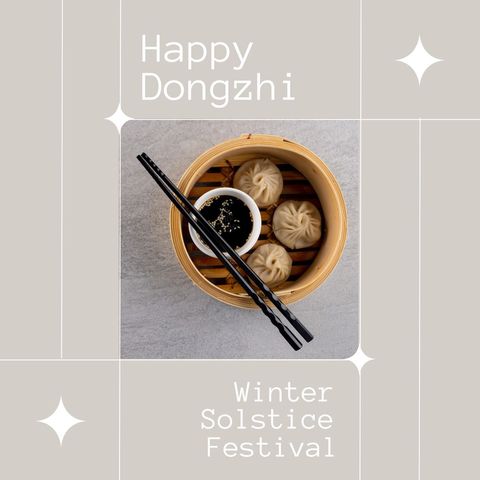 celebratory dongzhi festival dumplings with greetings - Download Free Stock Templates Pikwizard.com