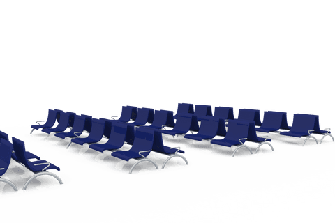 empty blue airport seats on transparent background for design - Download Free Stock Videos Pikwizard.com