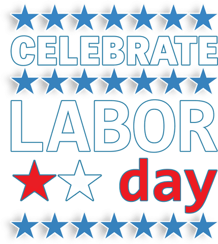 celebrate labor day graphic with stars and transparent background - Download Free Stock Videos Pikwizard.com