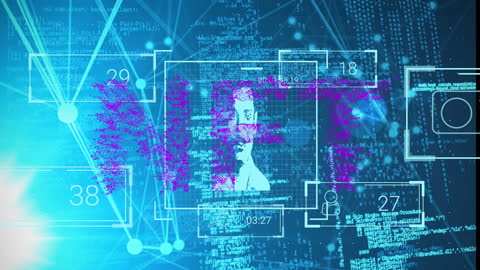 NFT Cybersecurity Concept with Digital Interface Background