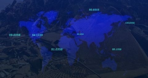 Global Financial Data Overlays Urban Industrial Background - Download Free Stock Images Pikwizard.com