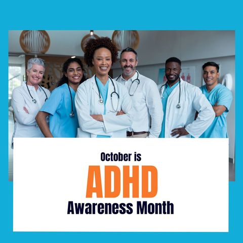 diverse medical team celebrating adhd awareness month - Download Free Stock Templates Pikwizard.com