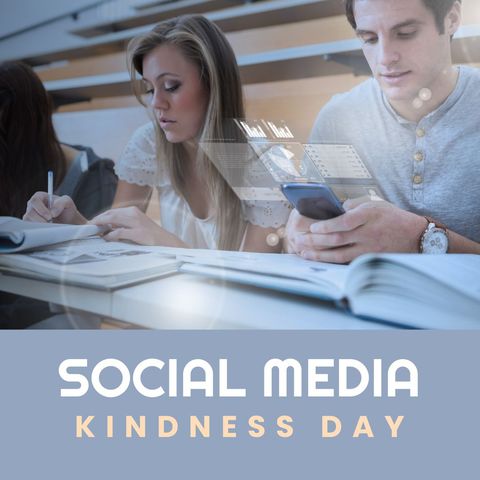 social media kindness day: students promoting positivity and learning - Download Free Stock Templates Pikwizard.com